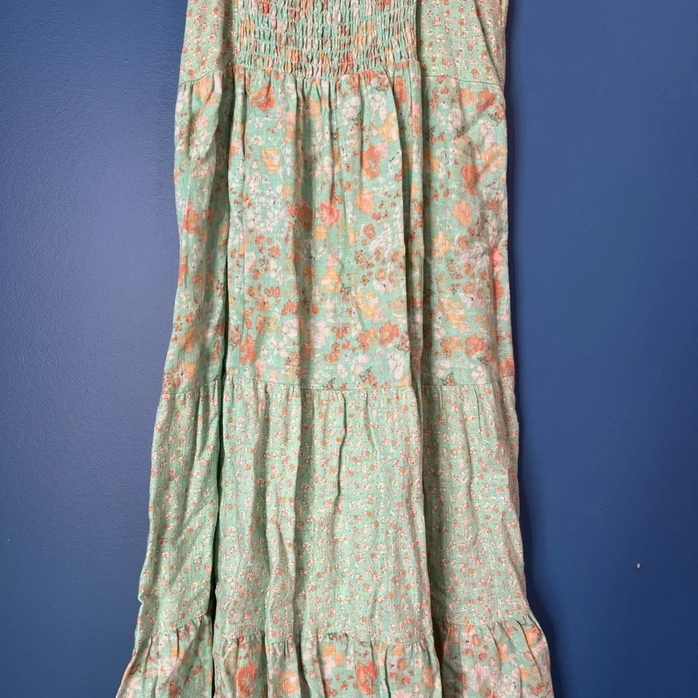 Art Class Textured Knit Fabric in Mint and Peach